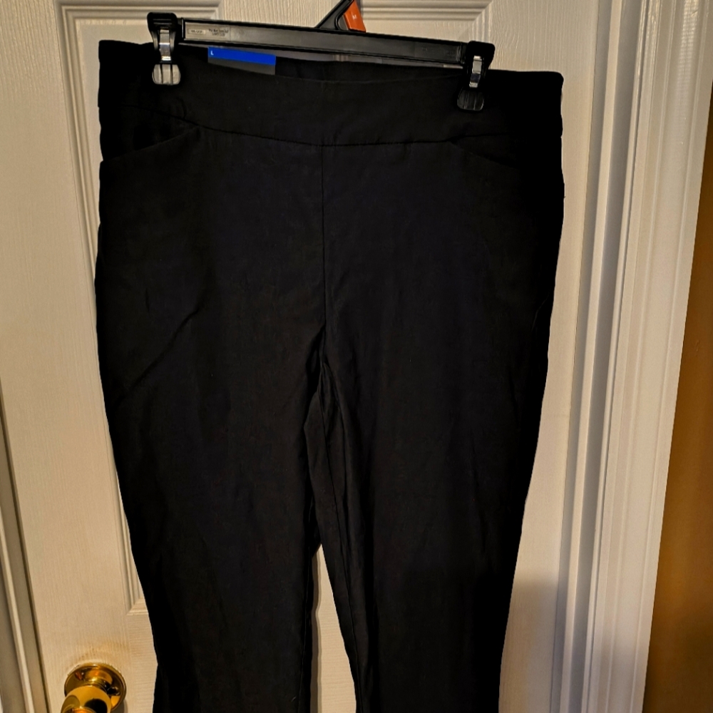 Hilary Radley Black Straight Leg Pants